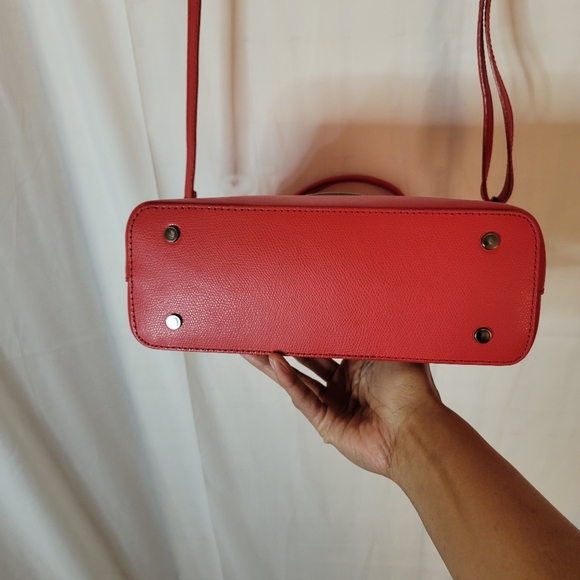 PERSAMAN red leather crossbody bag NWT - Picture 4 of 6